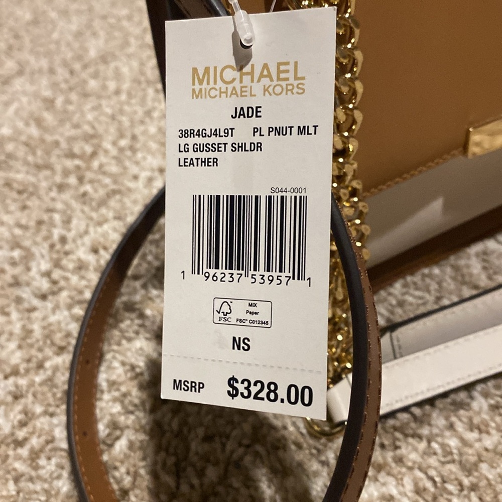NWT Michael Kors Retail $328 Jade Leather Shoulder Bag - Picture 5 of 11